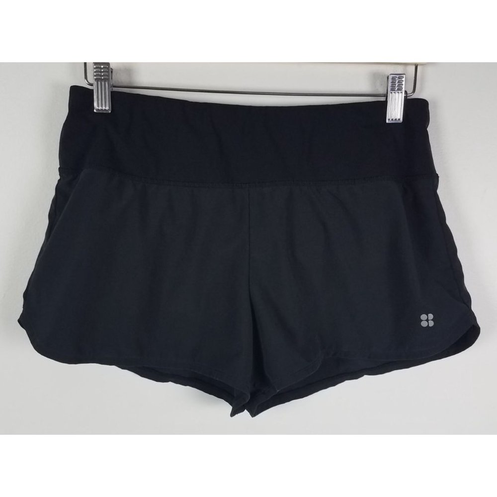 Sweaty Betty Women's Sz. M Black TIME TRIAL 3.5" BLACK RUNNING SHORTS - Picture 2 of 8